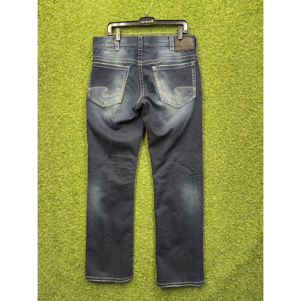 Silver Jeans Mens 33x34 Gordie Loose Straight Leg Dark Wash Buckle y2k Casual